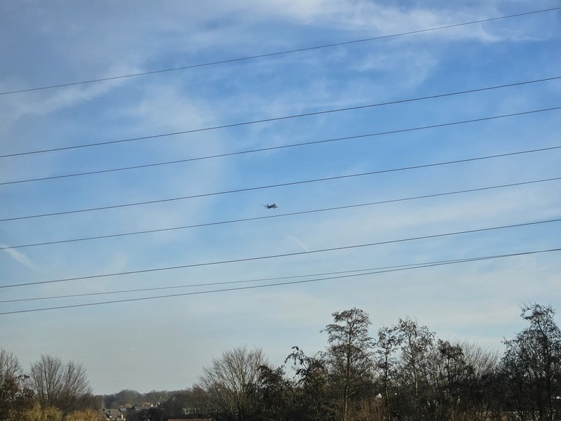 In Dusseldorf I also saw a plane approaching DUS